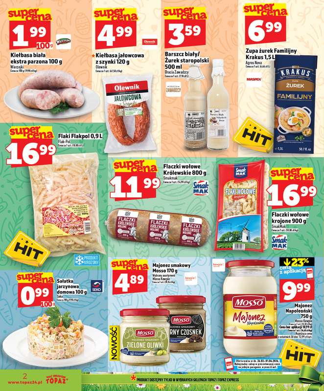 TOPAZ - gazetka promocyjna Nowa oferta od czwartku, 26.03 od czwartku 26.03 do środy 01.04 - strona 2