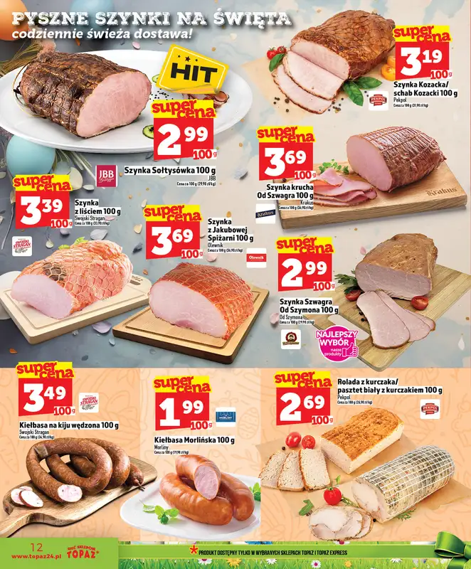 TOPAZ - gazetka promocyjna Nowa oferta od czwartku, 26.03 od czwartku 26.03 do środy 01.04 - strona 12