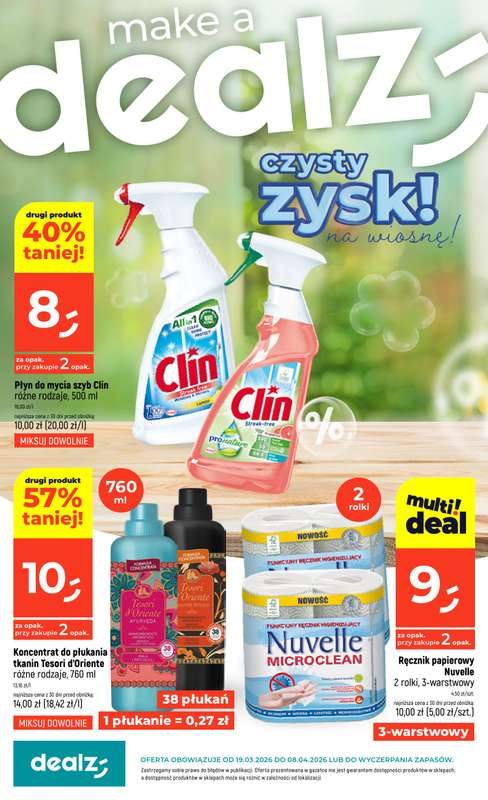 Dealz - gazetka promocyjna Katalog CZYSTY ZYSK od czwartku 19.03 do środy 08.04