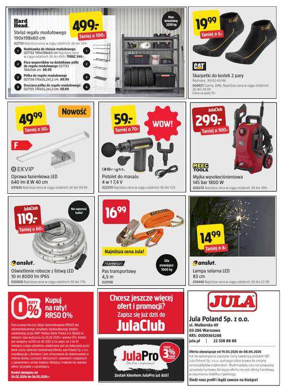 Jula - gazetka promocyjna Gazetka od czwartku 19.03 do środy 08.04 - strona 8