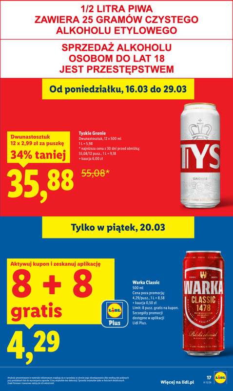 Lidl - gazetka promocyjna Oferta od czwartku od czwartku 19.03 do soboty 21.03 - strona 17