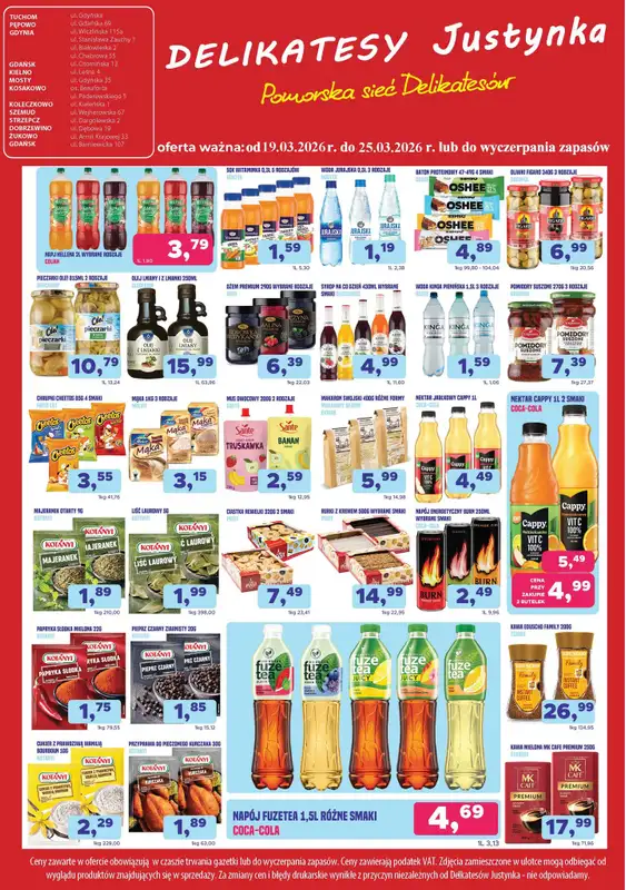 Delikatesy Justynka - gazetka promocyjna Plakaty promocyjne od czwartku 19.03 do środy 25.03 - strona 3