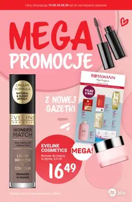 Rossmann - gazetka promocyjna MEGA promocje z nowej gazetki od czwartku 19.03 do środy 25.03