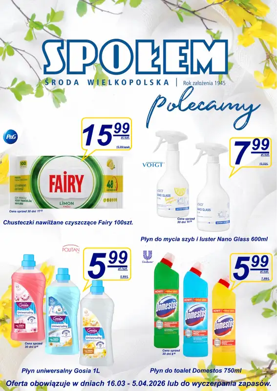 Społem - Blisko i Korzystnie - gazetka promocyjna Gazetka PSS Środa Wielkopolska od czwartku 19.03 do niedzieli 05.04 - strona 4