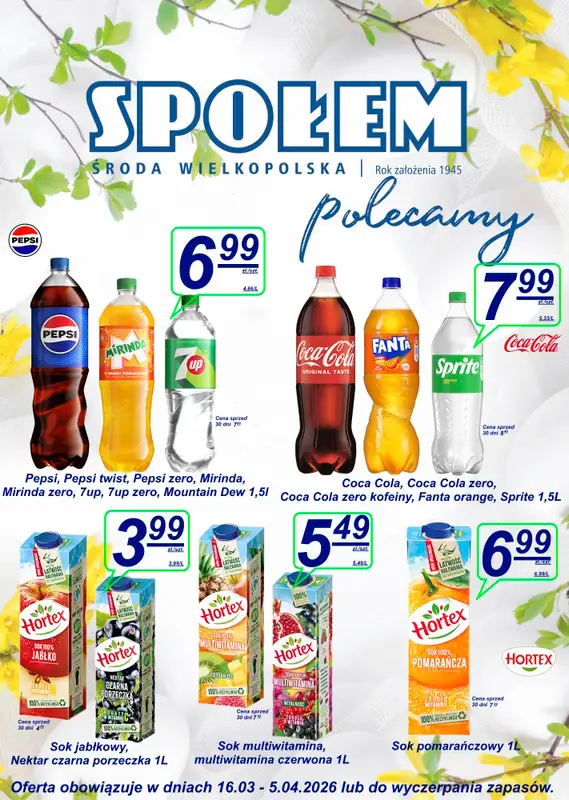 Społem - Blisko i Korzystnie - gazetka promocyjna Gazetka PSS Środa Wielkopolska od czwartku 19.03 do niedzieli 05.04 - strona 3