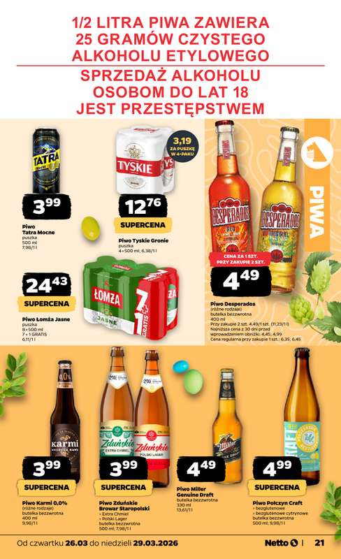 Netto - gazetka promocyjna Gazetka od czwartku 26.03 do niedzieli 29.03 - strona 21