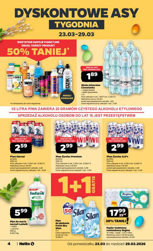 Netto - gazetka promocyjna Gazetka od poniedziałku 23.03 do niedzieli 29.03 - strona 4
