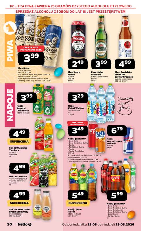 Netto - gazetka promocyjna Gazetka od poniedziałku 23.03 do niedzieli 29.03 - strona 30