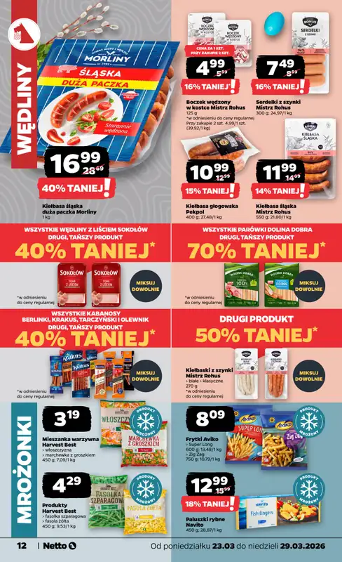 Netto - gazetka promocyjna Gazetka od poniedziałku 23.03 do niedzieli 29.03 - strona 12
