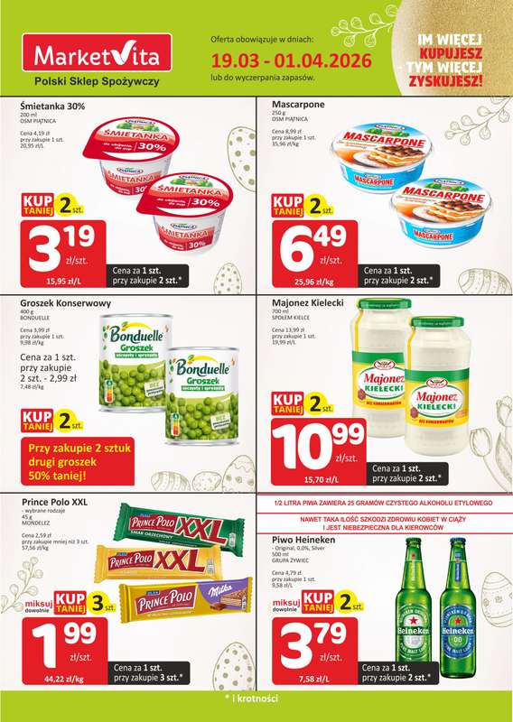 Marketvita - gazetka promocyjna Wielopaki  do środy 01.04