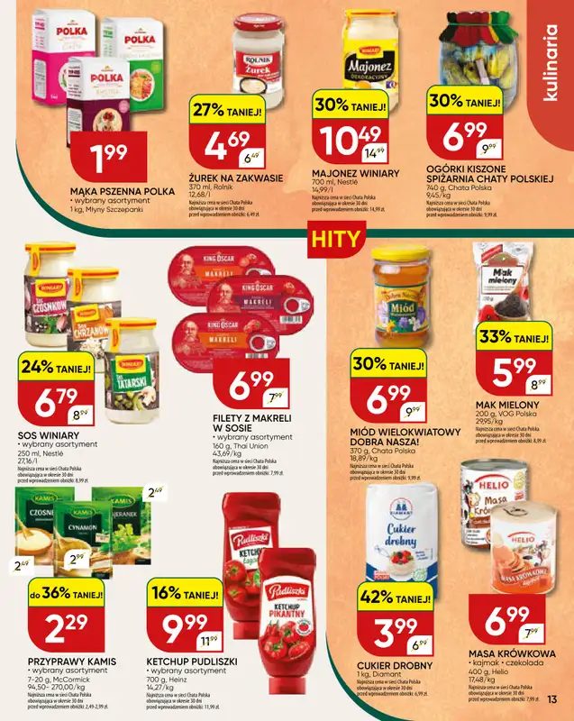 Chata Polska - gazetka promocyjna Gazetka od czwartku 26.03 do soboty 04.04 - strona 13