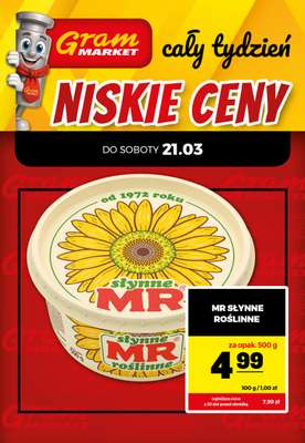 Gram Market - gazetka promocyjna Cały tydzień niskie ceny od piątku 20.03 do środy 25.03