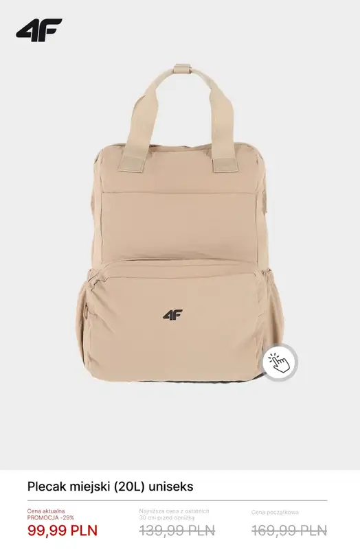 4F - gazetka promocyjna Promocje: torby, plecaki, nerki od czwartku 19.03  - strona 10