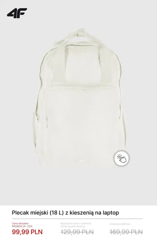 4F - gazetka promocyjna Promocje: torby, plecaki, nerki od czwartku 19.03  - strona 6