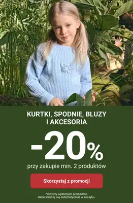 Smyk - gazetka promocyjna -20% na wybrane produkty przy min. 2 szt. od czwartku 19.03 do piątku 20.03