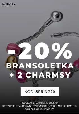 BEST SALE - gazetka promocyjna Pandora | -20% bransoletka + 2 charmsy od czwartku 19.03 do wtorku 31.03
