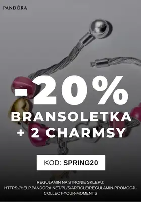 BEST SALE - gazetka promocyjna Pandora | -20% bransoletka + 2 charmsy od czwartku 19.03 do wtorku 31.03