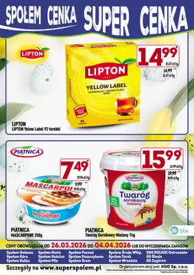 Społem - Blisko i Korzystnie - gazetka promocyjna Społem cenka, super cenka od czwartku 26.03 do soboty 04.04 - strona 2