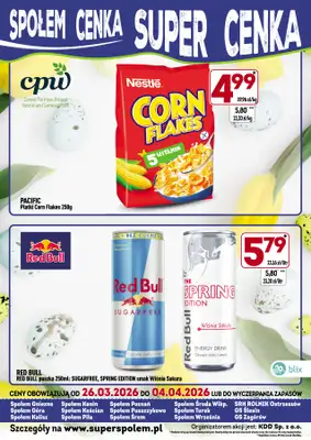 Społem - Blisko i Korzystnie - gazetka promocyjna Społem cenka, super cenka od czwartku 26.03 do soboty 04.04 - strona 5