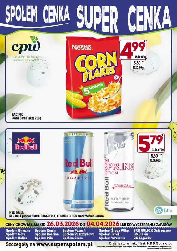 Społem - Blisko i Korzystnie - gazetka promocyjna Społem cenka, super cenka od czwartku 26.03 do soboty 04.04 - strona 5