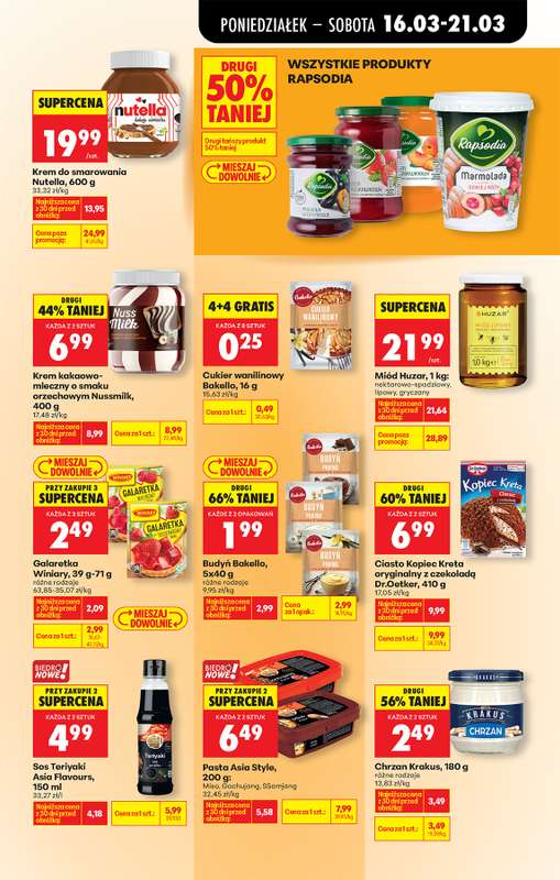 Biedronka - gazetka promocyjna Od poniedziałku, Z ladą tradycyjną od poniedziałku 16.03 do soboty 21.03 - strona 63