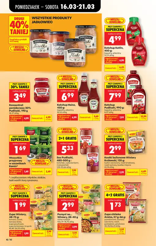 Biedronka - gazetka promocyjna Od poniedziałku, Z ladą tradycyjną od poniedziałku 16.03 do soboty 21.03 - strona 62