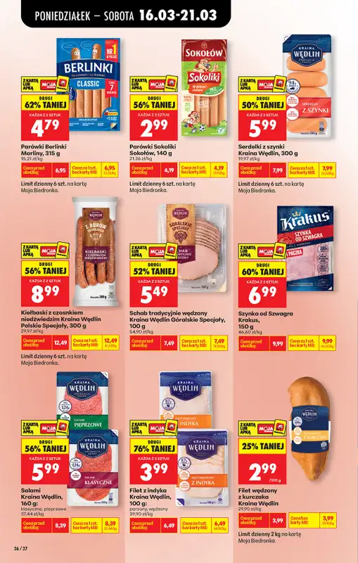 Biedronka - gazetka promocyjna Od poniedziałku, Z ladą tradycyjną od poniedziałku 16.03 do soboty 21.03 - strona 54