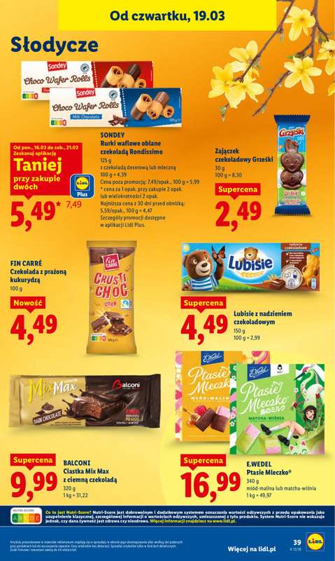 Lidl - gazetka promocyjna Oferta od czwartku od czwartku 19.03 do soboty 21.03 - strona 39