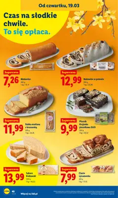 Lidl - gazetka promocyjna Oferta od czwartku od czwartku 19.03 do soboty 21.03 - strona 40