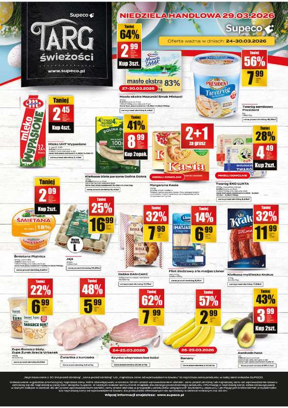 Supeco - gazetka promocyjna Targ świeżości od wtorku 24.03 do poniedziałku 30.03