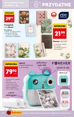 Biedronka - gazetka promocyjna Hity i inspiracje, od 14.03 od soboty 14.03 do środy 01.04 - strona 54
