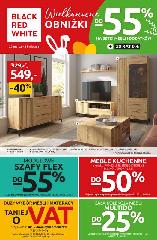 Black Red White - gazetka promocyjna Wielkanocne obniżki do -55%! od piątku 20.03 do środy 08.04