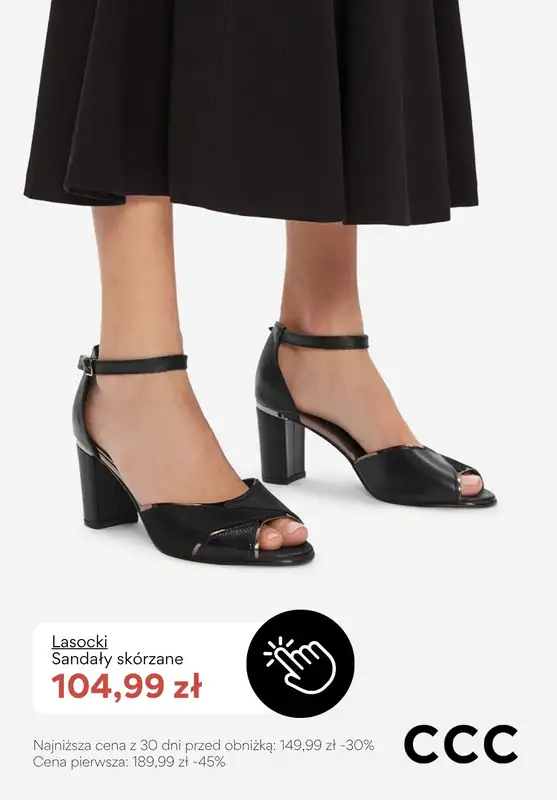CCC - gazetka promocyjna SANDAŁY na obcasie od niedzieli 22.03  - strona 5