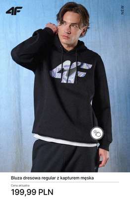 Bluza dresowa regular z kapturem męska