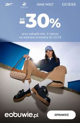 eobuwie.pl - gazetka promocyjna Do -30% na wybrane produkty, przy zakupie min. 2 rzeczy od piątku 20.03 do niedzieli 22.03