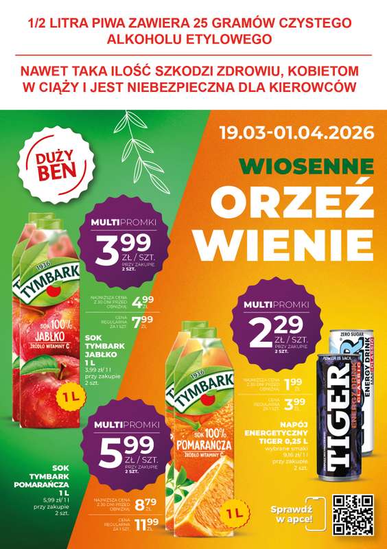 Duży Ben - gazetka promocyjna Gazetka piwna od czwartku 19.03 do środy 01.04