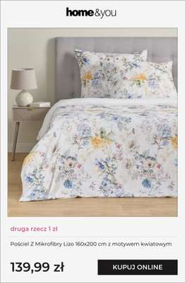 Pościel Z Mikrofibry Lizo 160x200 cm z motywem kwiatowym
