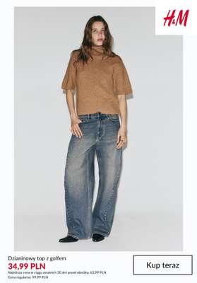 Dzianinowy top z golfem