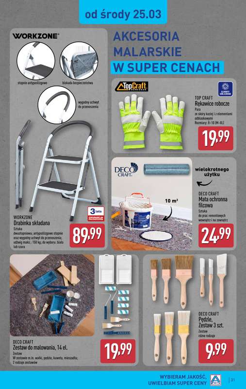 Aldi - gazetka promocyjna Pełny katalog! od poniedziałku 23.03 do niedzieli 29.03 - strona 31