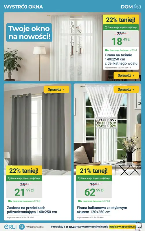 ERLI - gazetka promocyjna Wiosenna moc okazji do -70% na ERLI! od poniedziałku 23.03 do niedzieli 29.03 - strona 12
