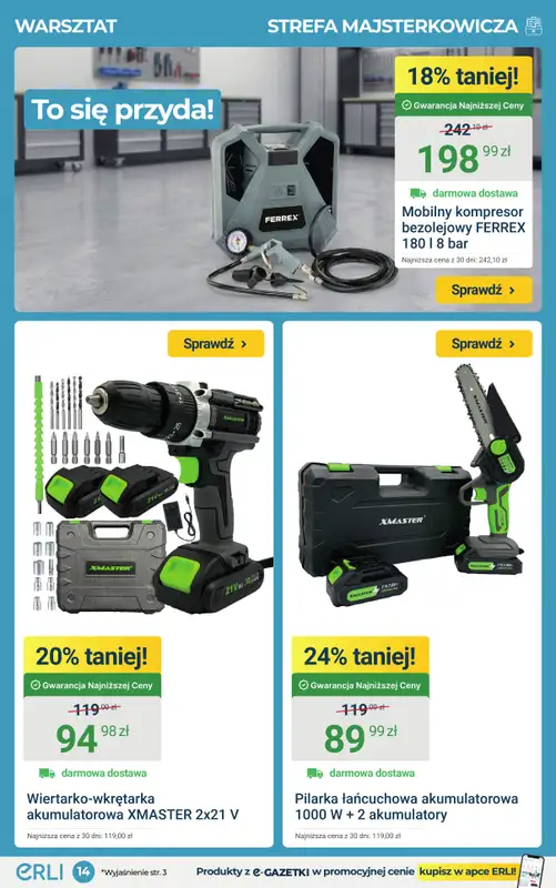 ERLI - gazetka promocyjna Wiosenna moc okazji do -70% na ERLI! od poniedziałku 23.03 do niedzieli 29.03 - strona 14