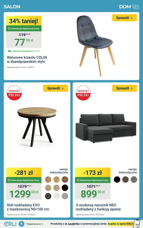 ERLI - gazetka promocyjna Wiosenna moc okazji do -70% na ERLI! od poniedziałku 23.03 do niedzieli 29.03 - strona 9