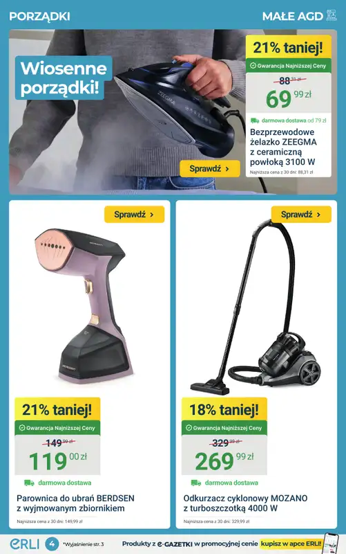ERLI - gazetka promocyjna Wiosenna moc okazji do -70% na ERLI! od poniedziałku 23.03 do niedzieli 29.03 - strona 4