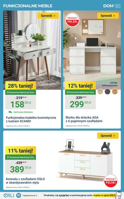 ERLI - gazetka promocyjna Wiosenna moc okazji do -70% na ERLI! od poniedziałku 23.03 do niedzieli 29.03 - strona 10