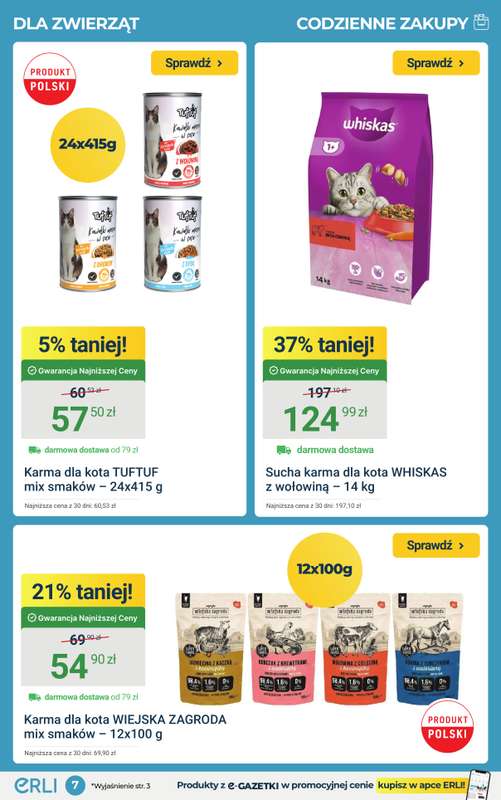ERLI - gazetka promocyjna Codzienne zakupu taniej do -65% na ERLI! od poniedziałku 23.03 do niedzieli 29.03 - strona 7