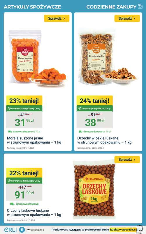 ERLI - gazetka promocyjna Codzienne zakupu taniej do -65% na ERLI! od poniedziałku 23.03 do niedzieli 29.03 - strona 5