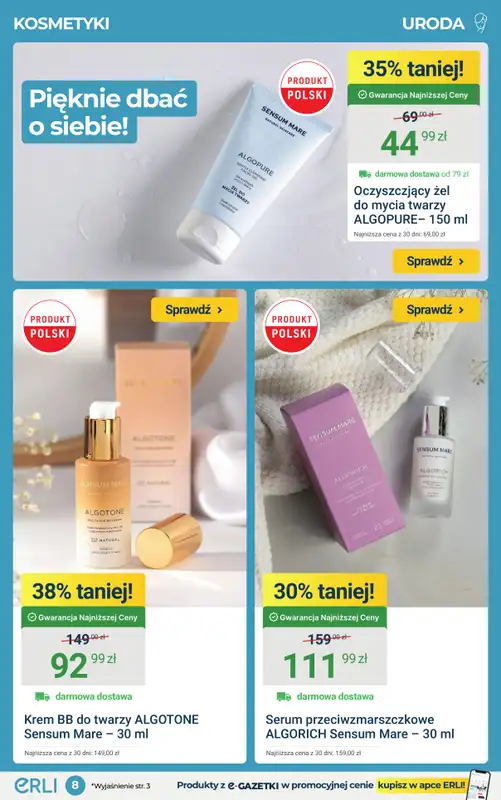 ERLI - gazetka promocyjna Codzienne zakupu taniej do -65% na ERLI! od poniedziałku 23.03 do niedzieli 29.03 - strona 8