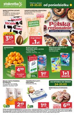 Stokrotka - gazetka promocyjna Hity na start od poniedziałku 23.03 do środy 25.03