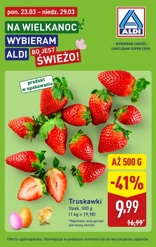 Aldi - gazetka promocyjna Truskawki aż 41% taniej!  