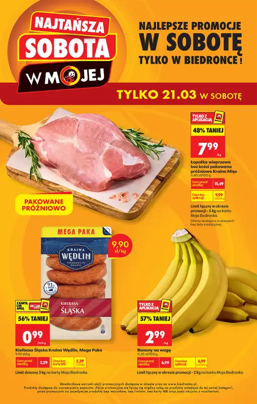 Biedronka - gazetka promocyjna Najtańsza sobota  